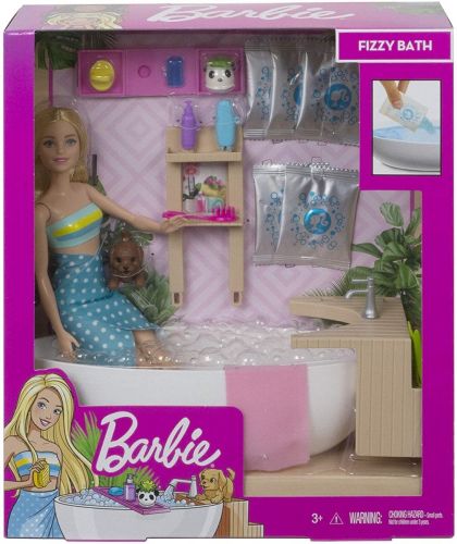 Barbie baÃ±o con espuma